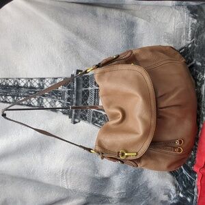 Fossil brown leather bag
